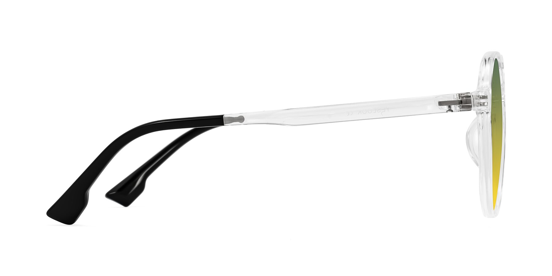 Side of Louis in Clear with Green / Yellow Gradient Lenses