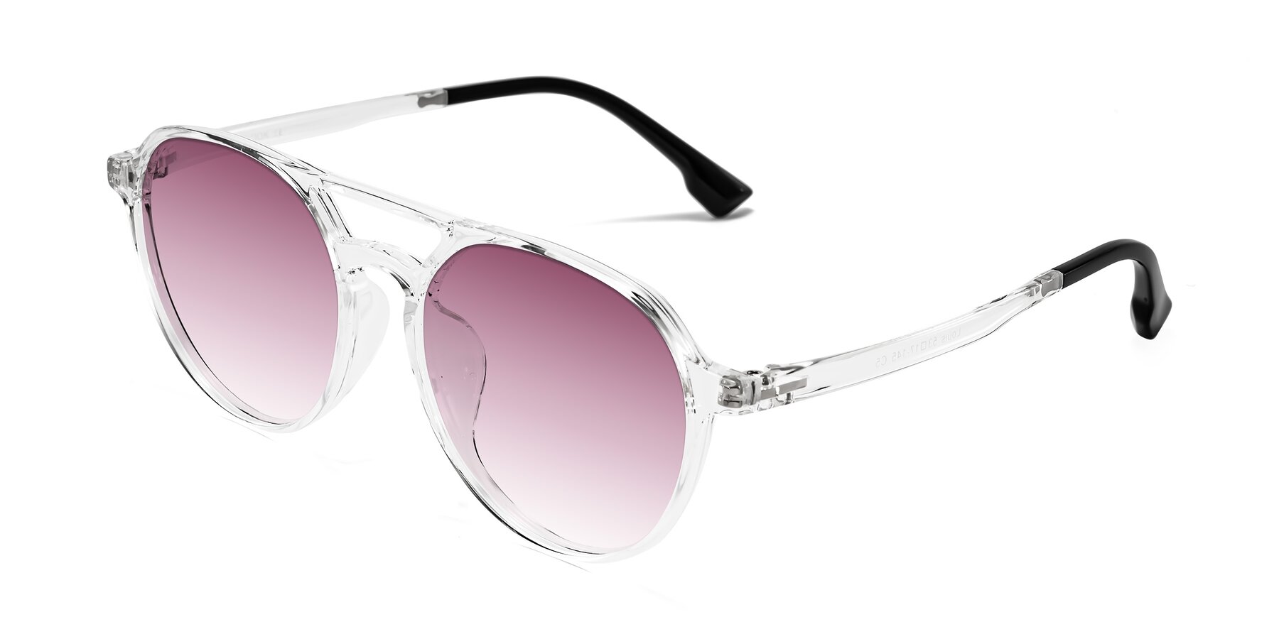 Angle of Louis in Clear with Wine Gradient Lenses