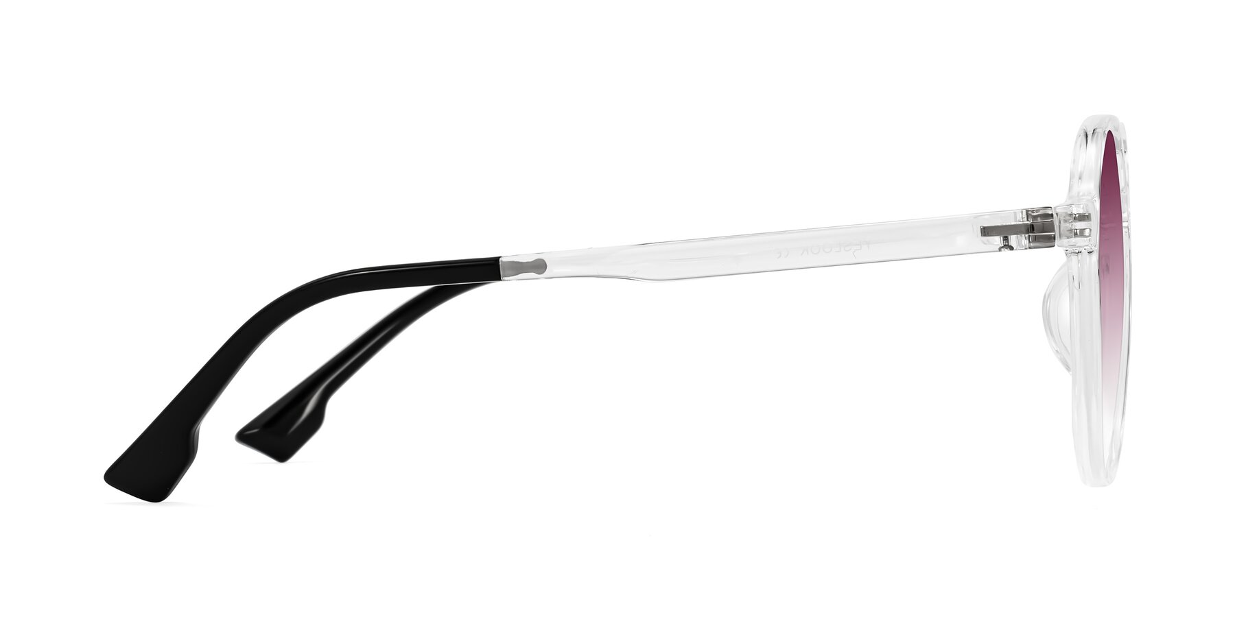 Side of Louis in Clear with Wine Gradient Lenses