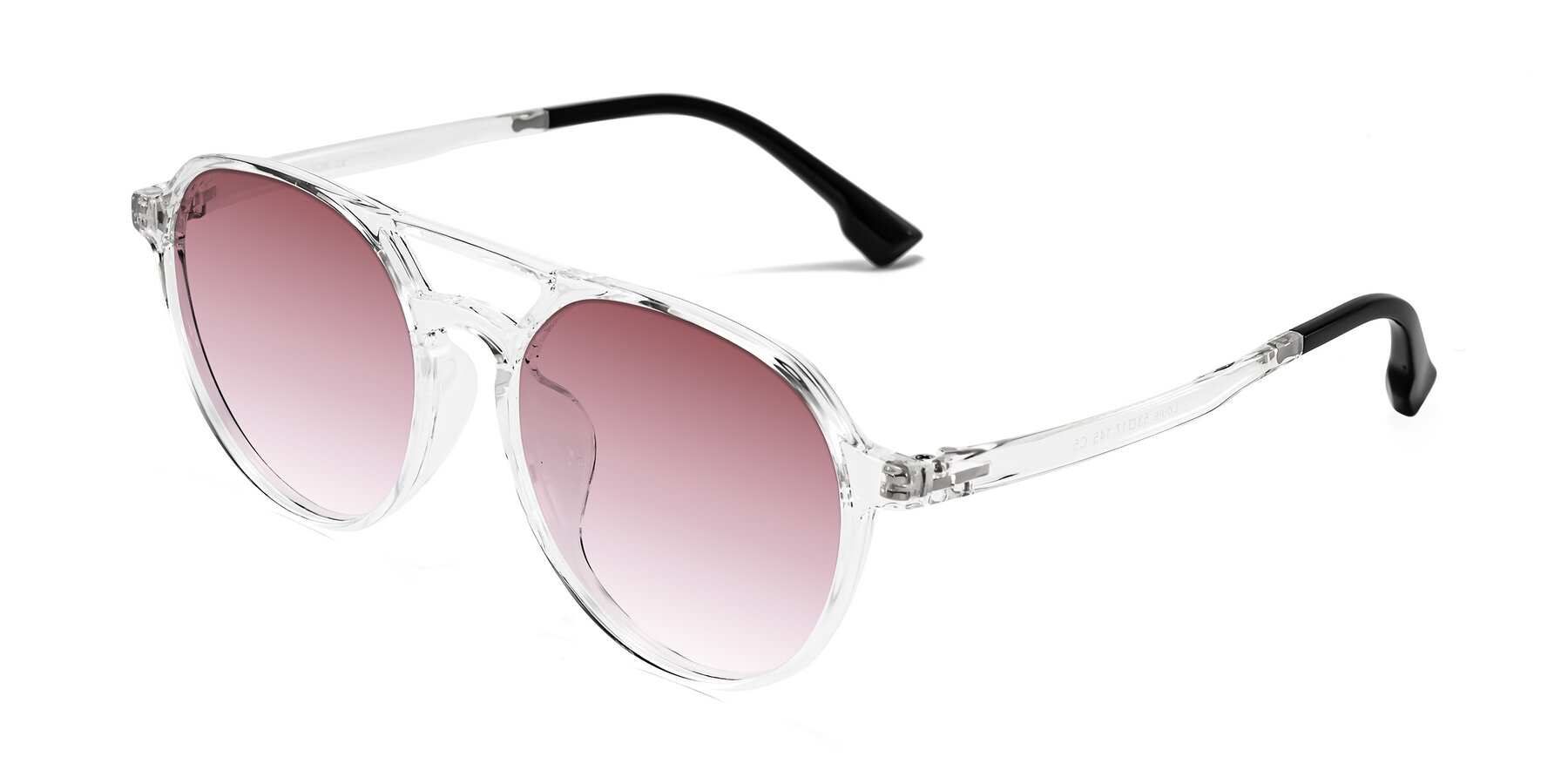 Angle of Louis in Clear with Garnet Gradient Lenses