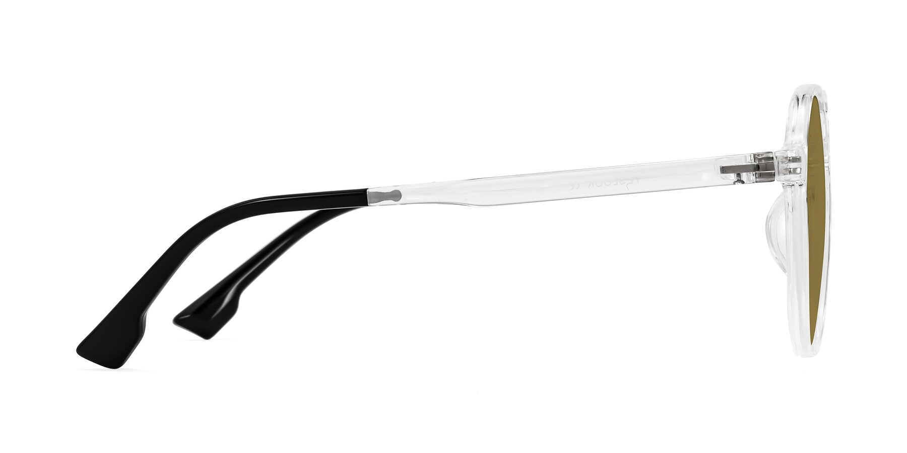 Side of Louis in Clear with Brown Polarized Lenses