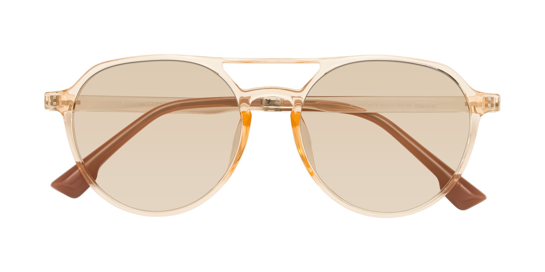Folded Front of Louis in Honey with Light Brown Tinted Lenses