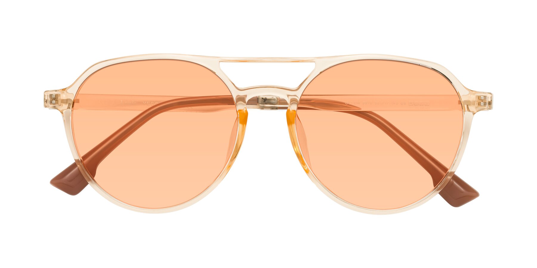 Folded Front of Louis in Honey with Light Orange Tinted Lenses