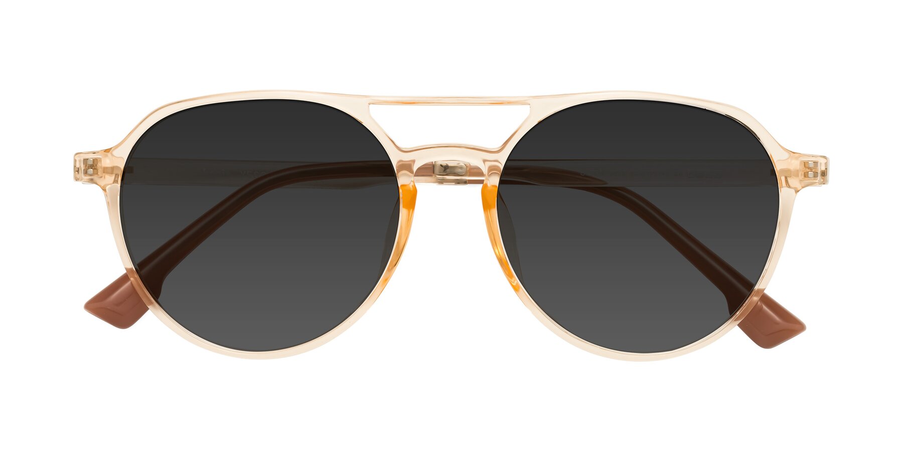 Folded Front of Louis in Honey with Gray Tinted Lenses