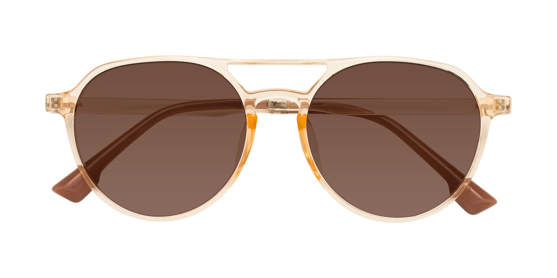 Folded Front of Louis in Honey with Brown Tinted Lenses