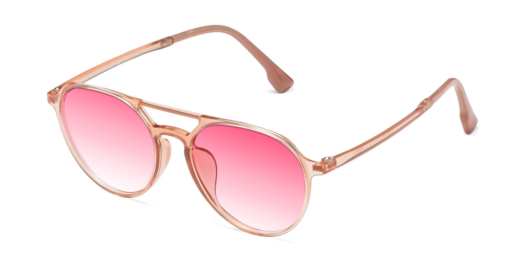 Angle of Louis in Coral with Pink Gradient Lenses