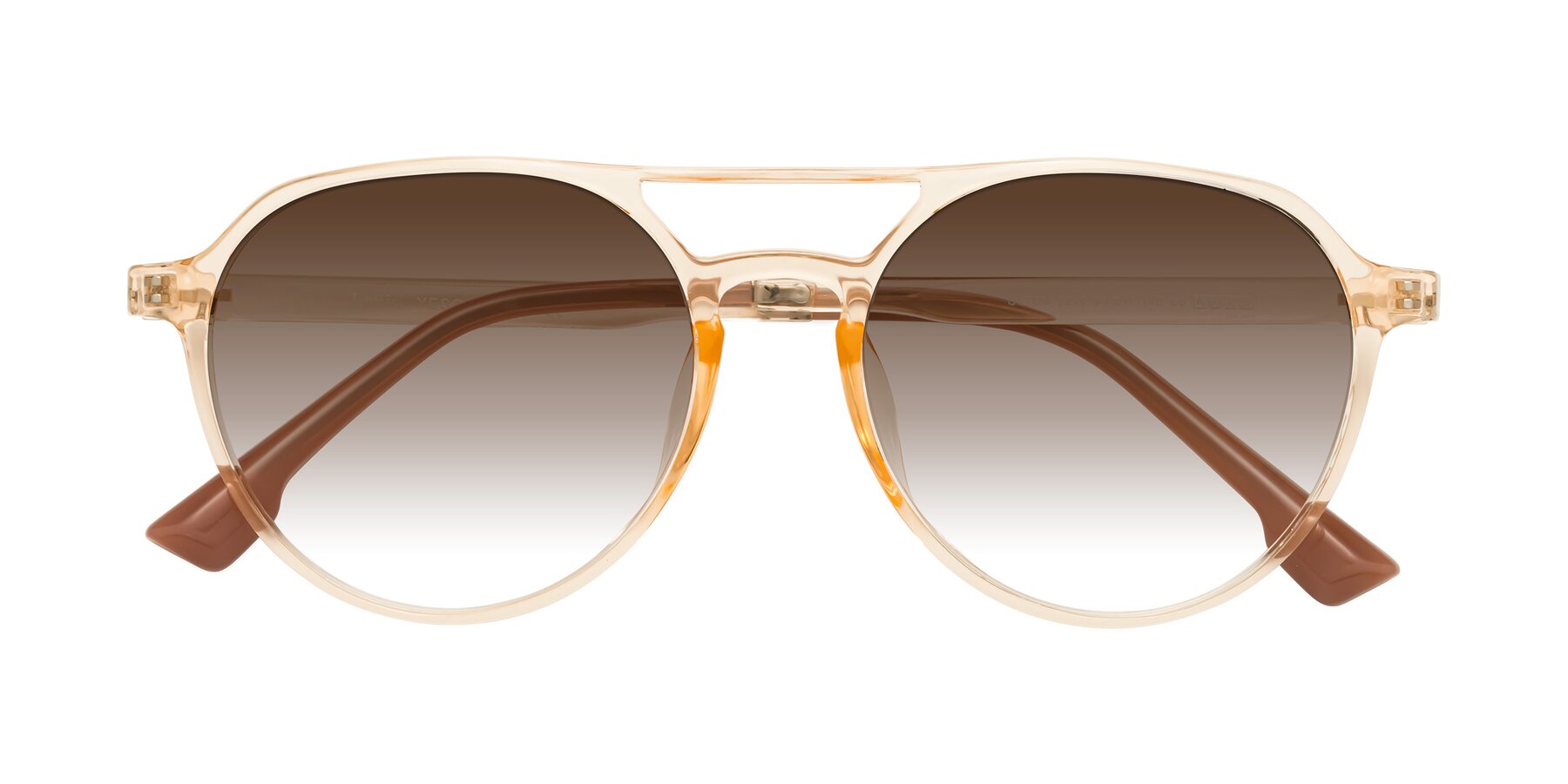 Folded Front of Louis in Honey with Brown Gradient Lenses