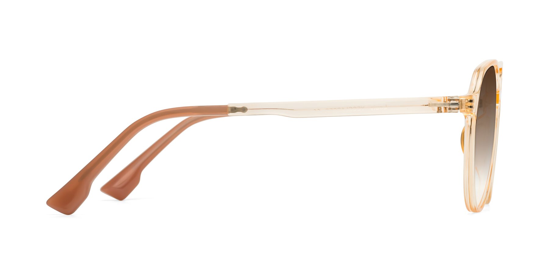 Side of Louis in Coral with Brown Gradient Lenses