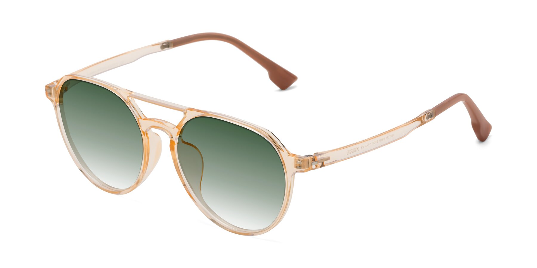 Angle of Louis in Honey with Green Gradient Lenses