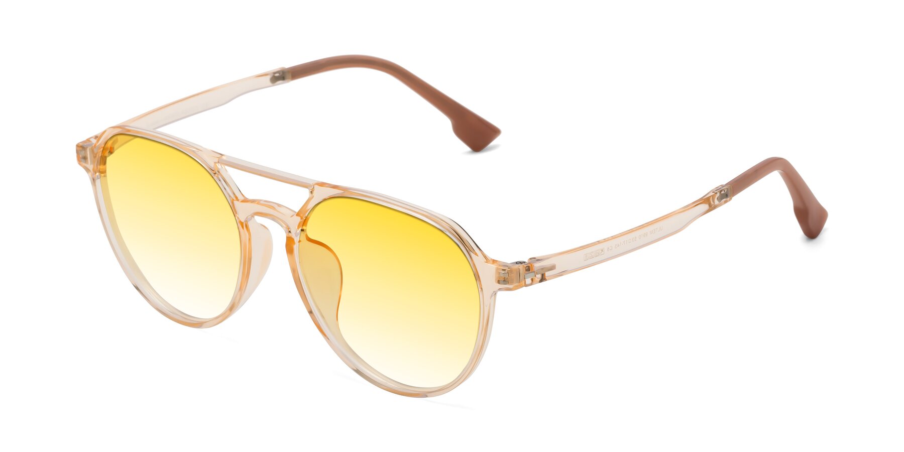 Angle of Louis in Honey with Yellow Gradient Lenses