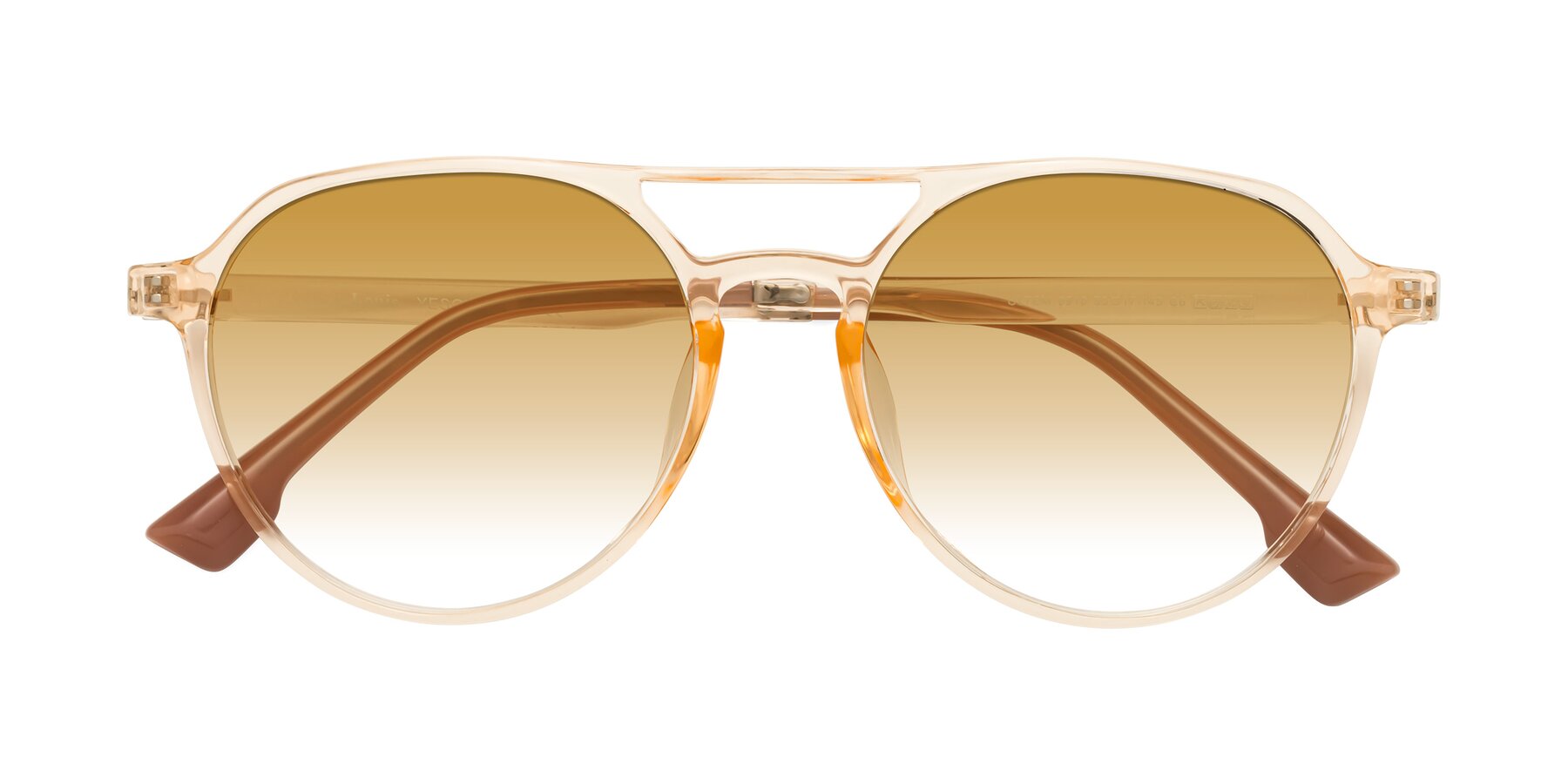 Folded Front of Louis in Honey with Champagne Gradient Lenses