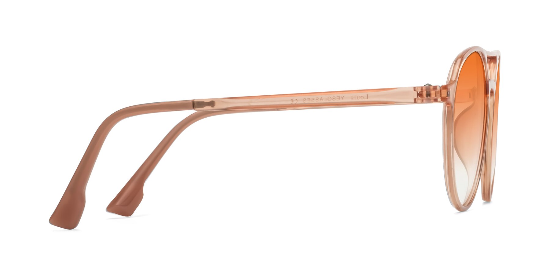 Side of Louis in Coral with Orange Gradient Lenses