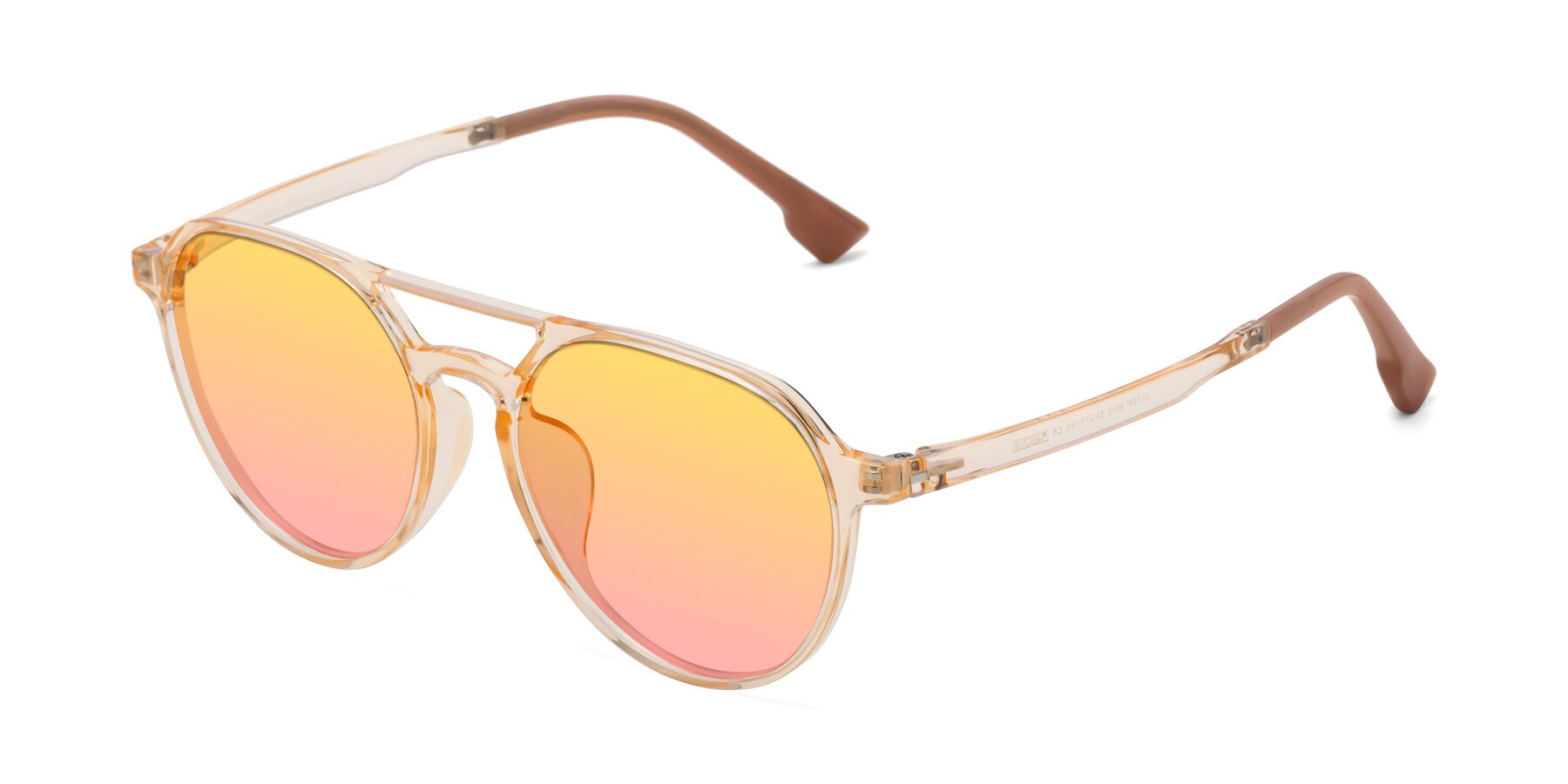 Angle of Louis in Honey with Yellow / Pink Gradient Lenses
