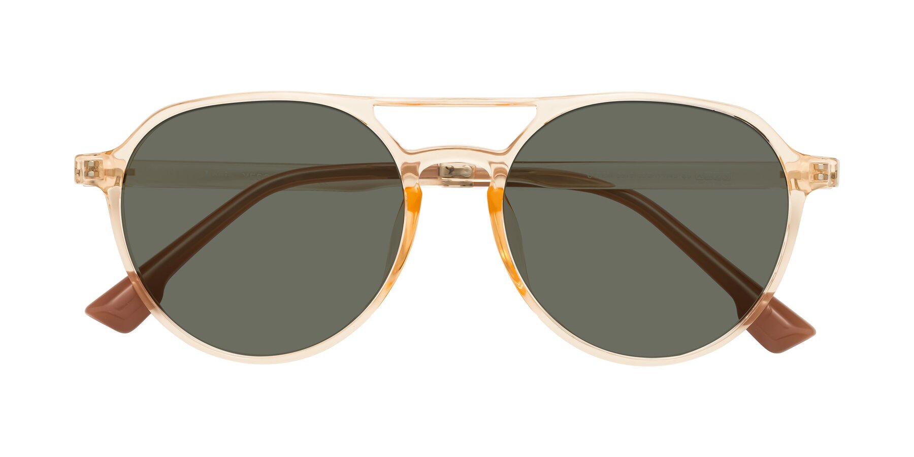 Folded Front of Louis in Honey with Gray Polarized Lenses