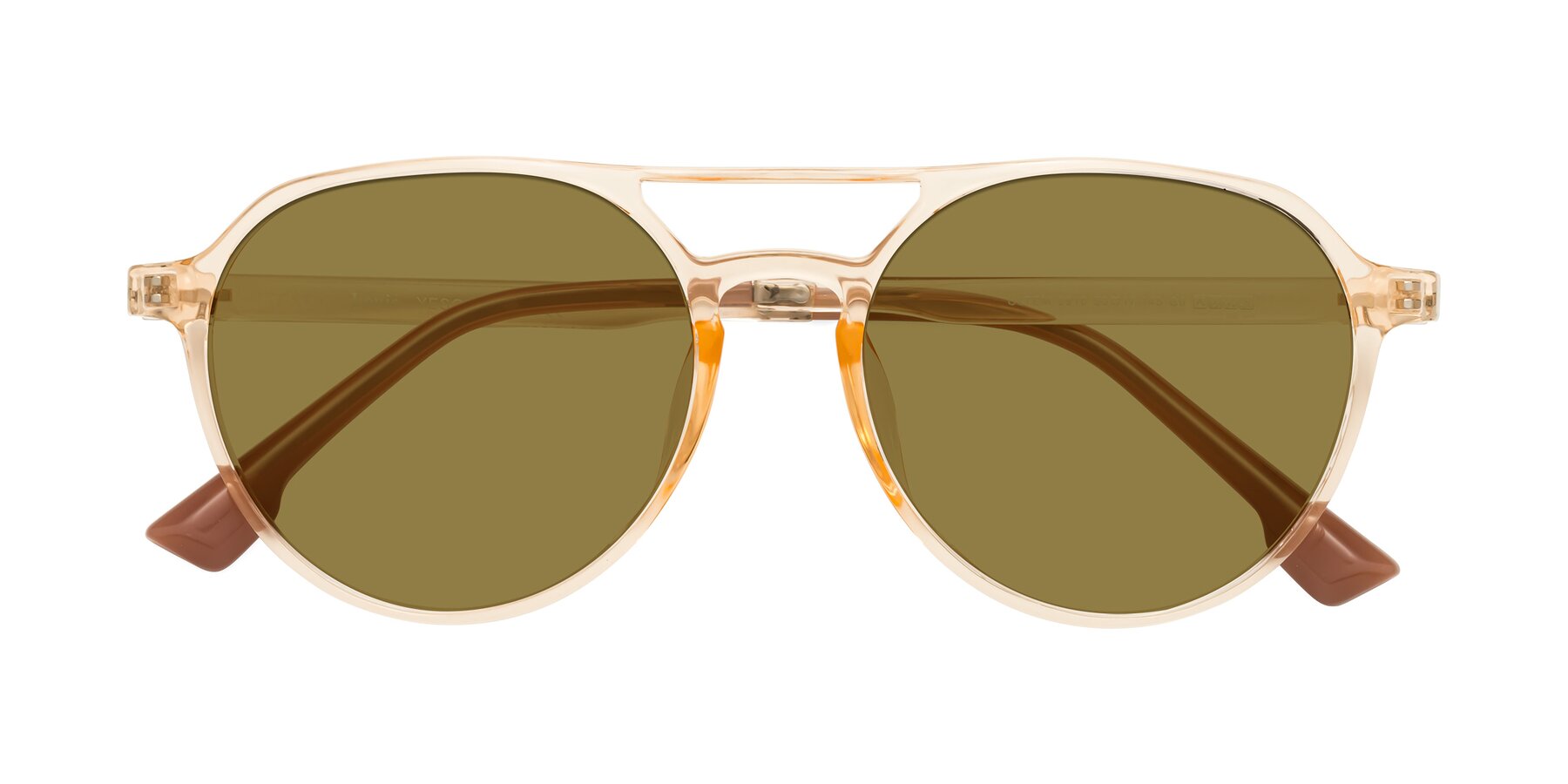 Folded Front of Louis in Honey with Brown Polarized Lenses