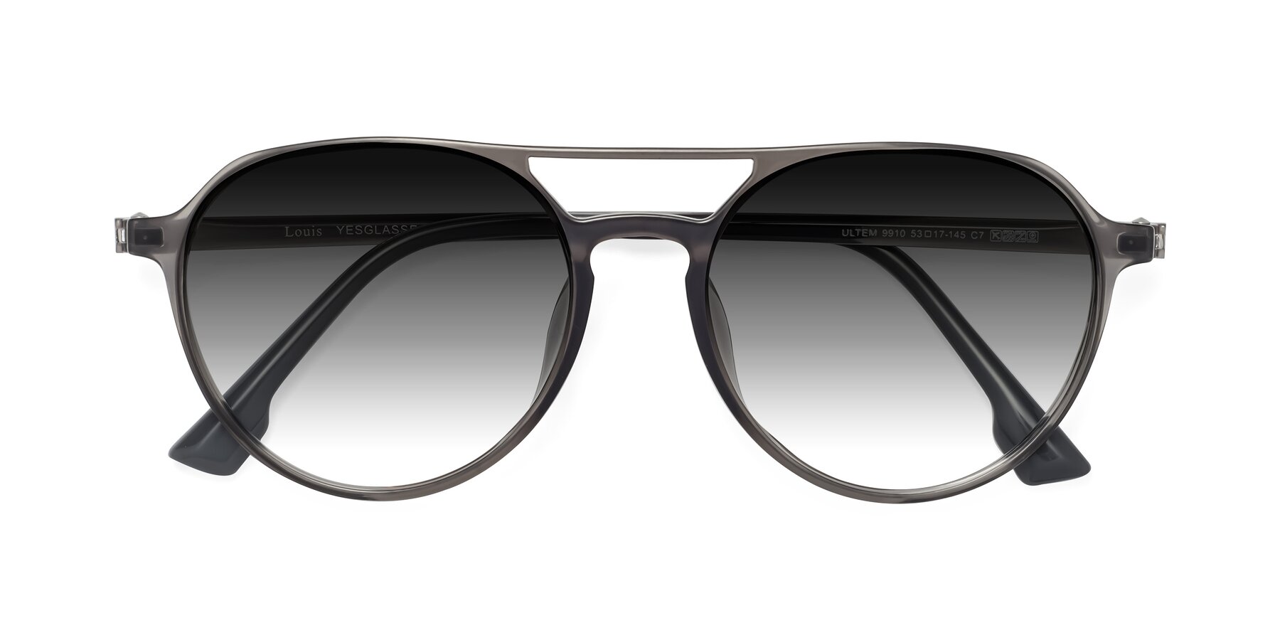 Folded Front of Louis in Gray with Gray Gradient Lenses
