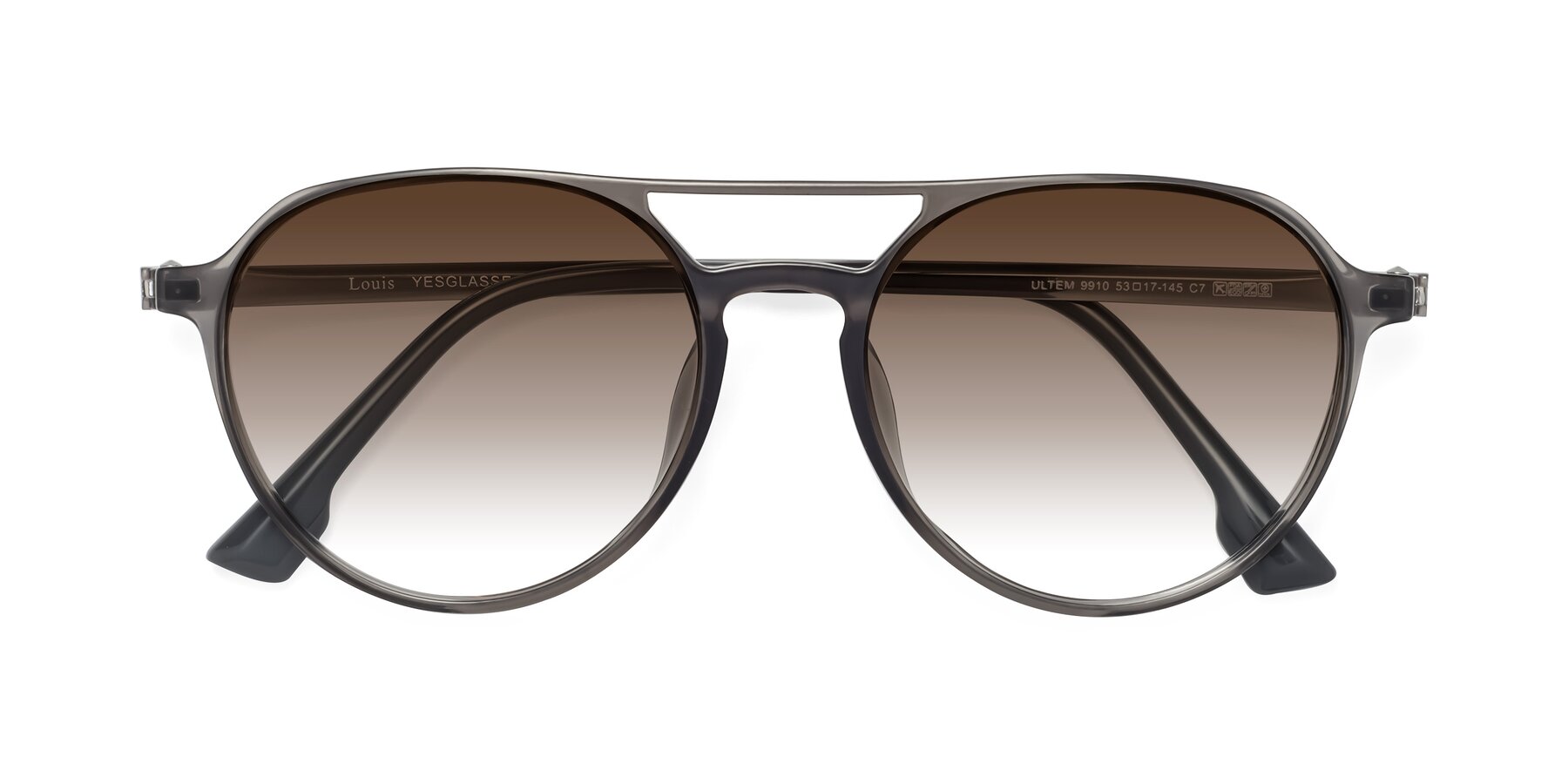 Folded Front of Louis in Gray with Brown Gradient Lenses