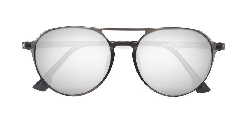 Louis - Gray Flash Mirrored Sunglasses
