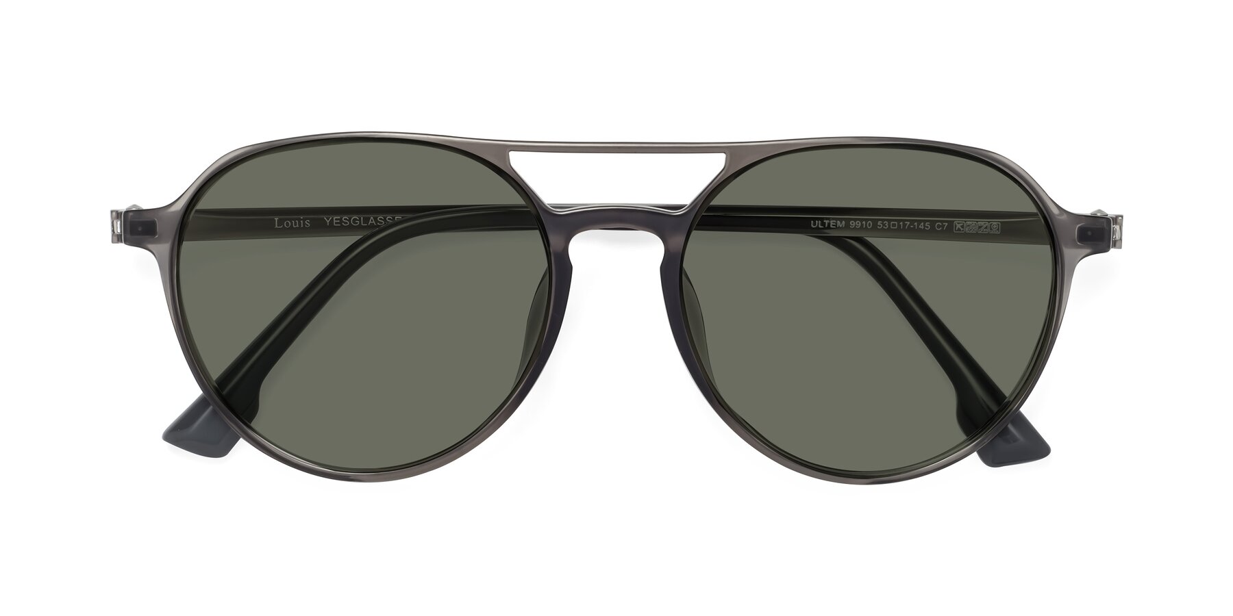 Folded Front of Louis in Gray with Gray Polarized Lenses