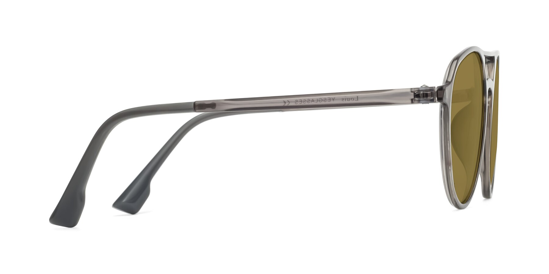 Side of Louis in Gray with Brown Polarized Lenses