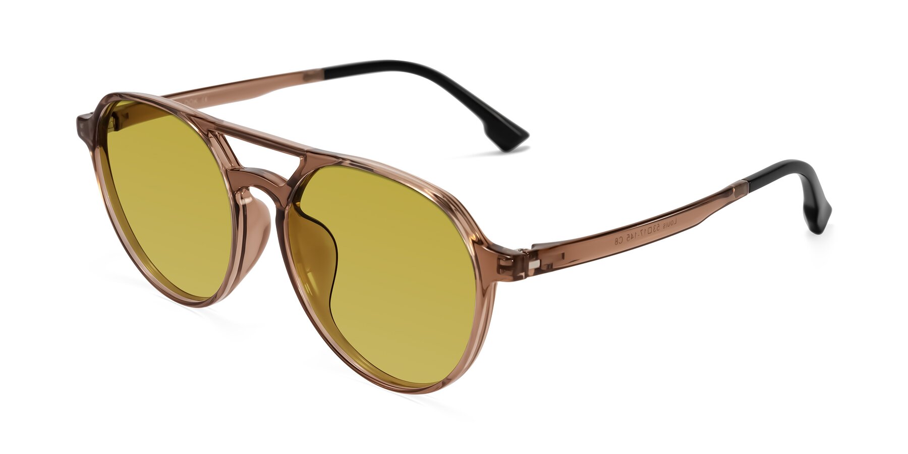 Angle of Louis in Caramel Crystal with Champagne Tinted Lenses