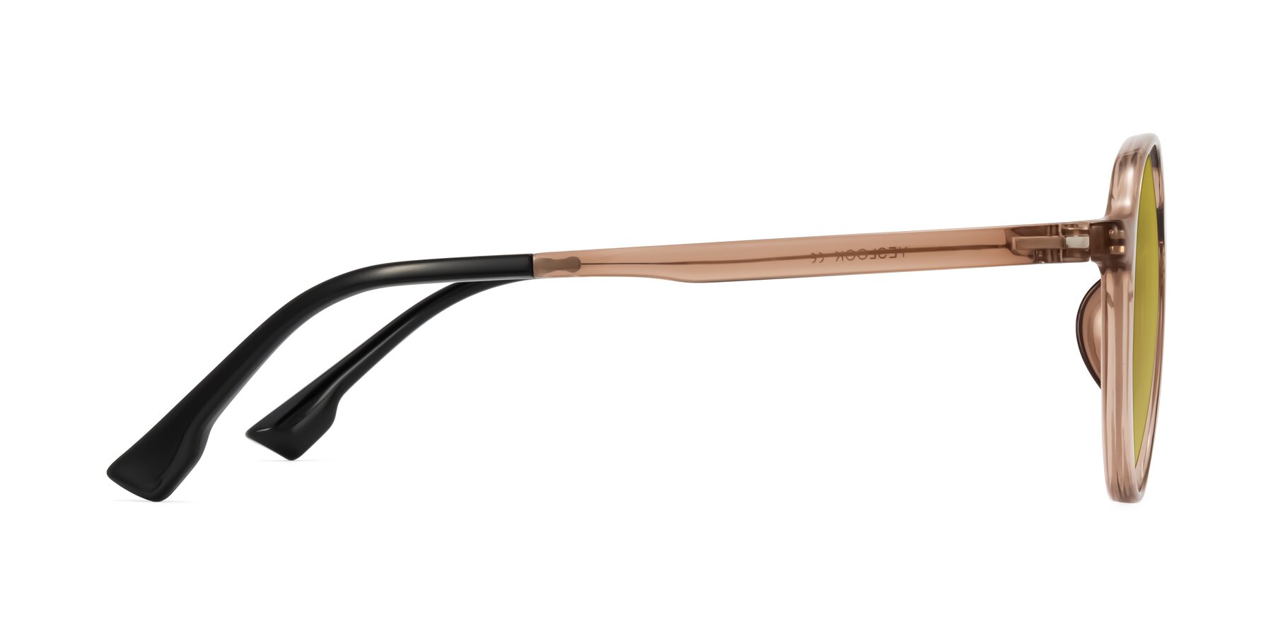 Side of Louis in Caramel Crystal with Champagne Tinted Lenses