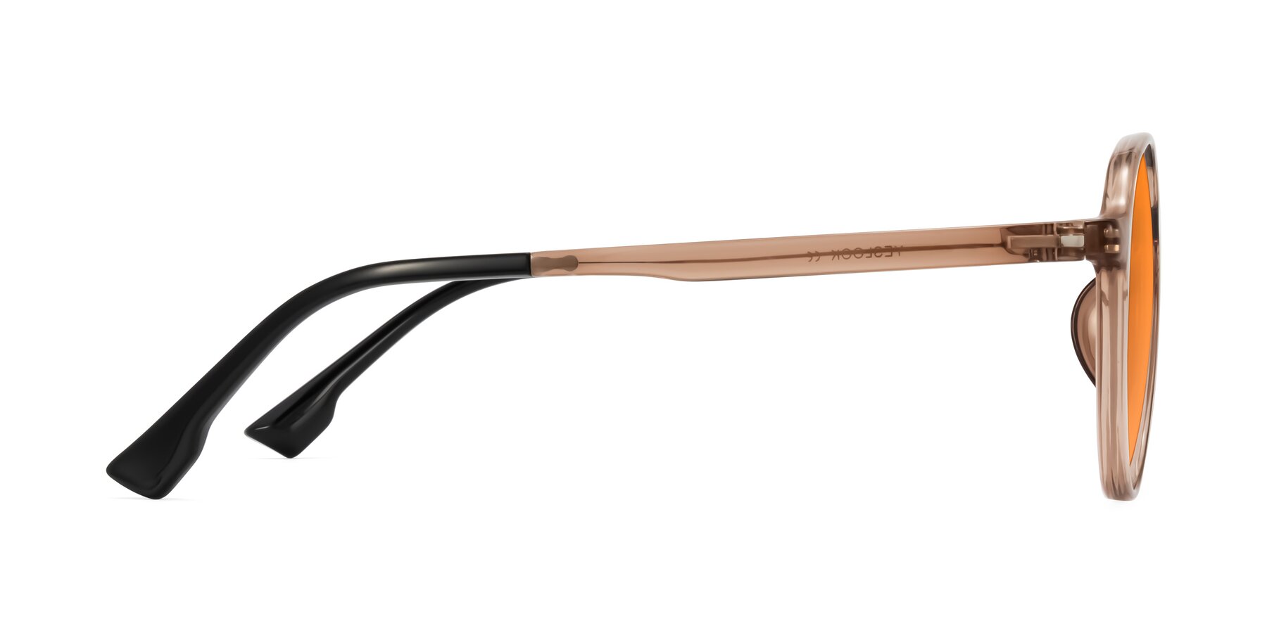 Side of Louis in Caramel Crystal with Orange Tinted Lenses