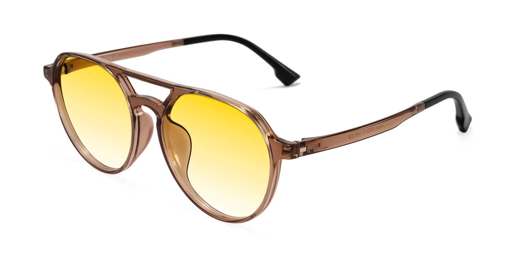 Angle of Louis in Caramel Crystal with Yellow Gradient Lenses