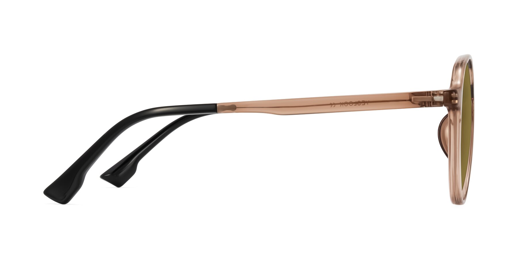 Side of Louis in Caramel Crystal with Brown Polarized Lenses