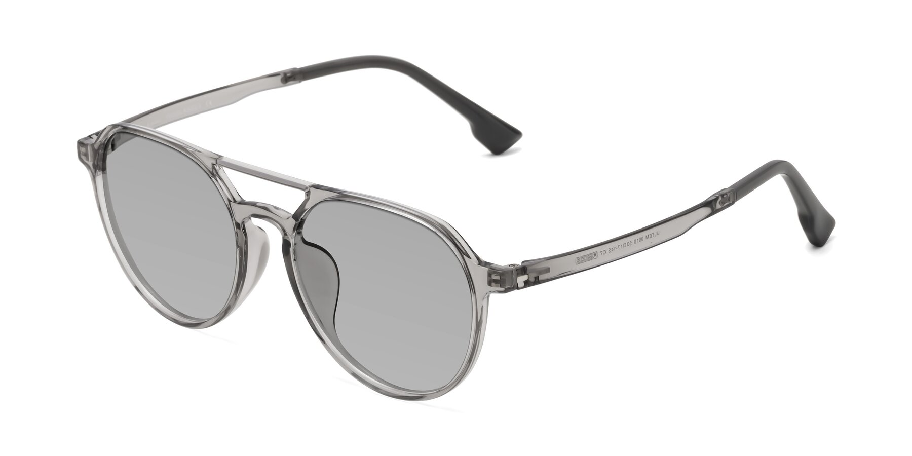 Angle of Louis in Light Gray with Light Gray Tinted Lenses