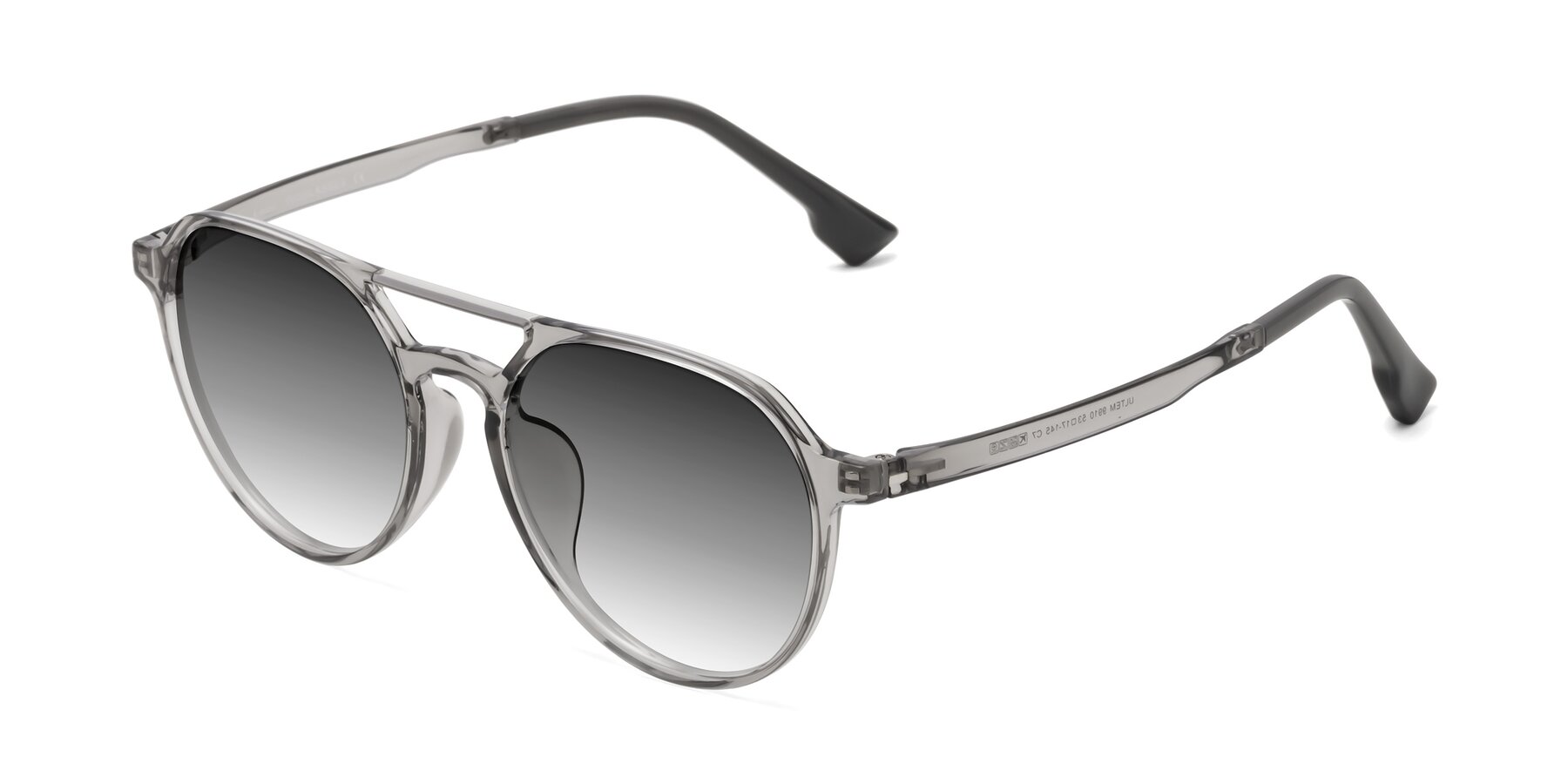 Angle of Louis in Light Gray with Gray Gradient Lenses