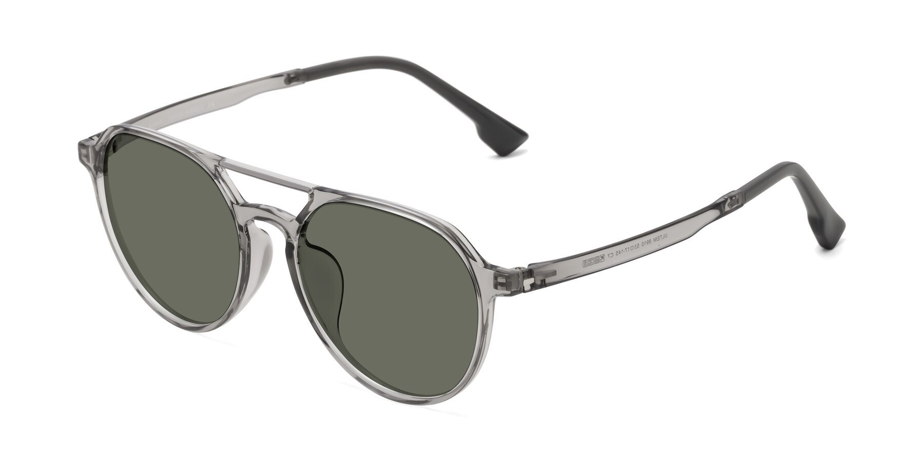 Angle of Louis in Light Gray with Gray Polarized Lenses