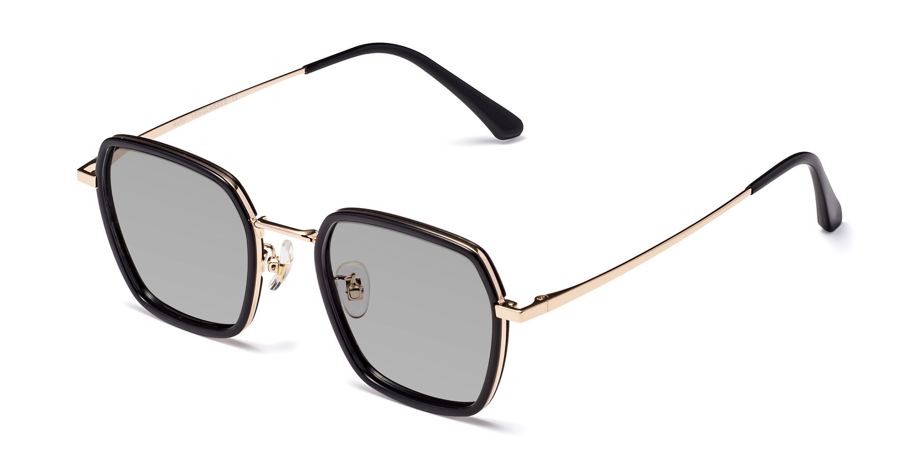 Angle of Kelly in Black-Gold with Light Gray Tinted Lenses