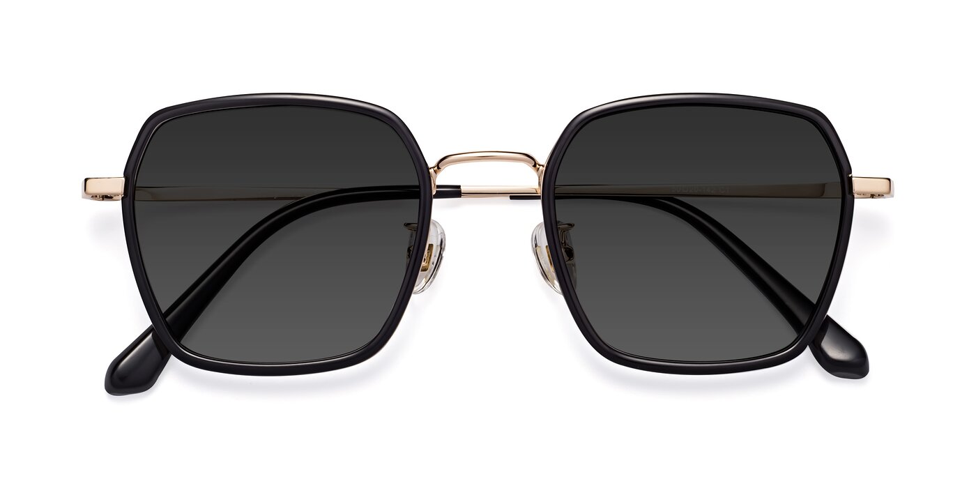 Kelly - Black / Gold Tinted Sunglasses