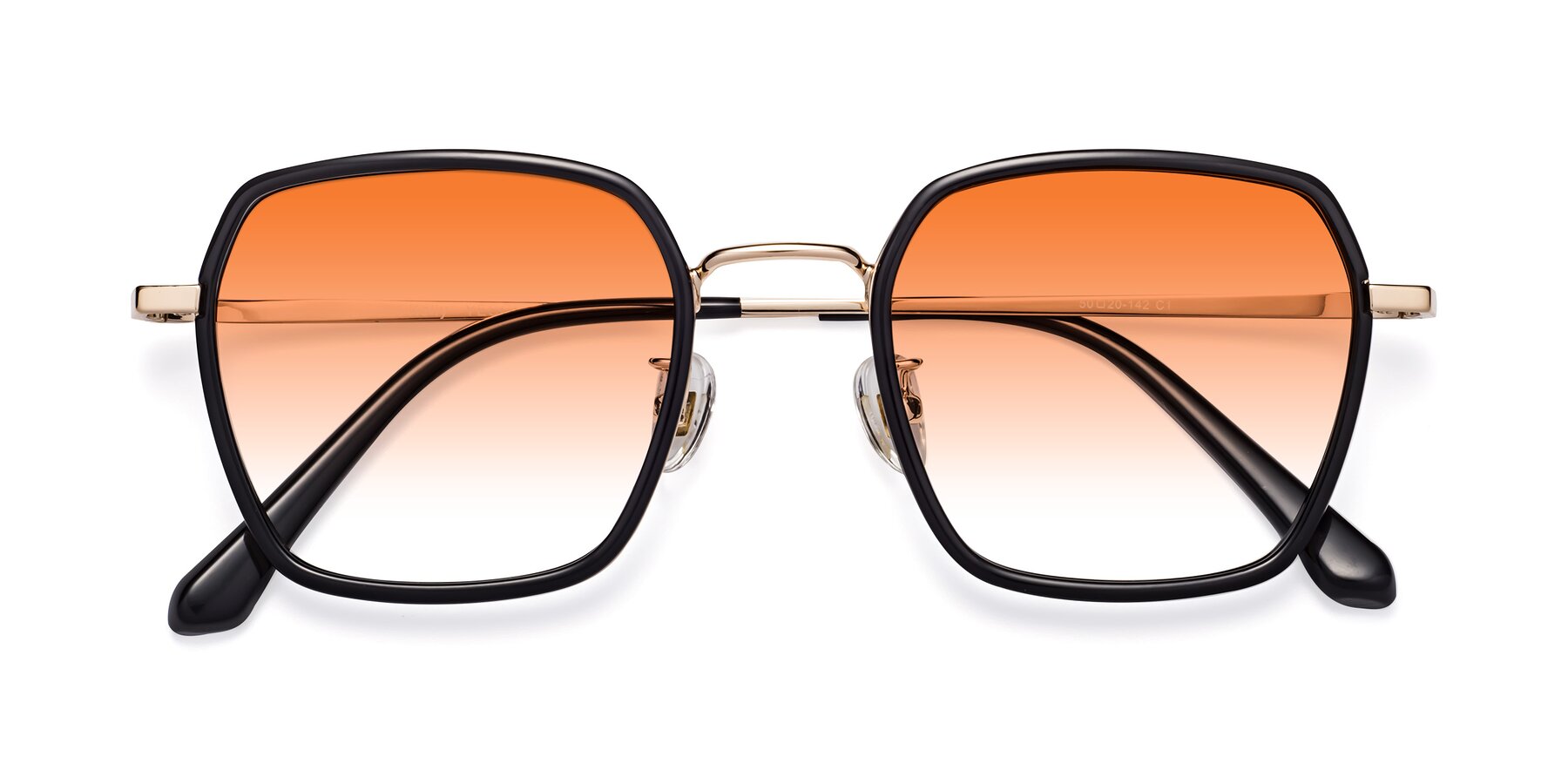 Folded Front of Kelly in Black-Gold with Orange Gradient Lenses