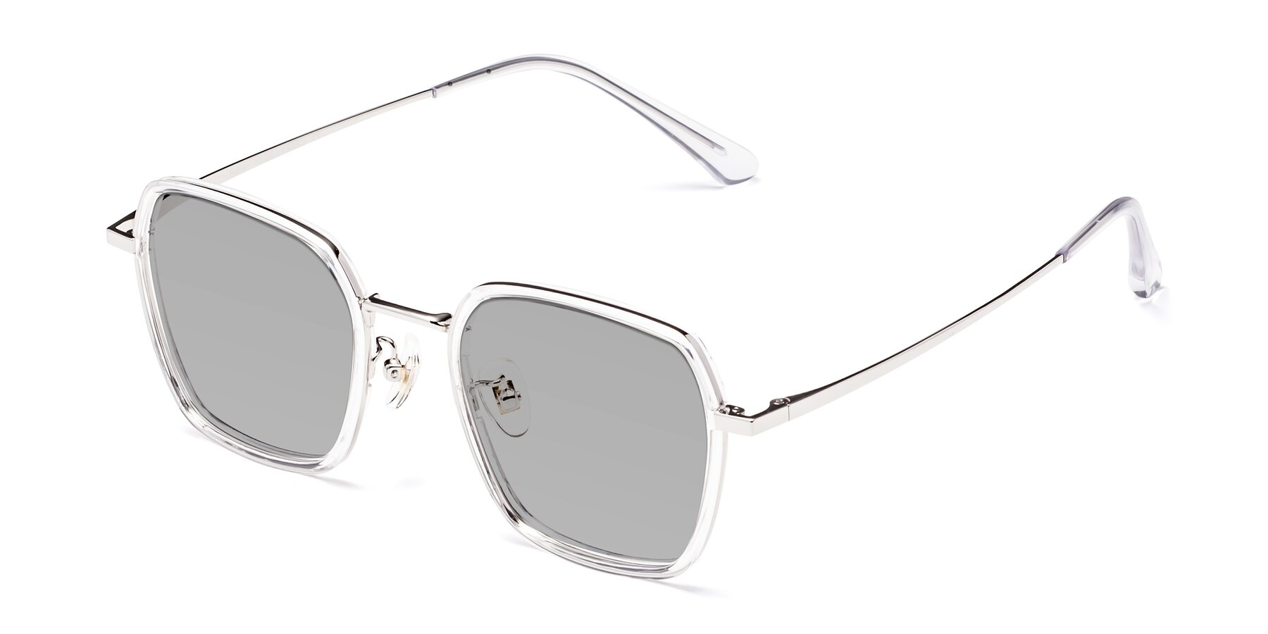Angle of Kelly in Clear-Silver with Light Gray Tinted Lenses