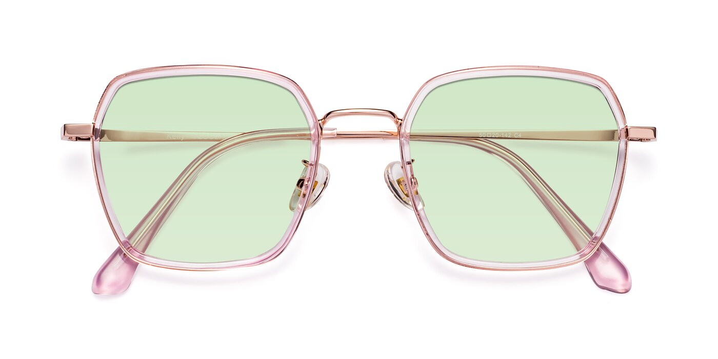 Kelly - Pink / Rose Gold Tinted Sunglasses