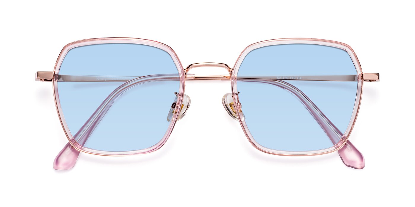 Kelly - Pink / Rose Gold Tinted Sunglasses