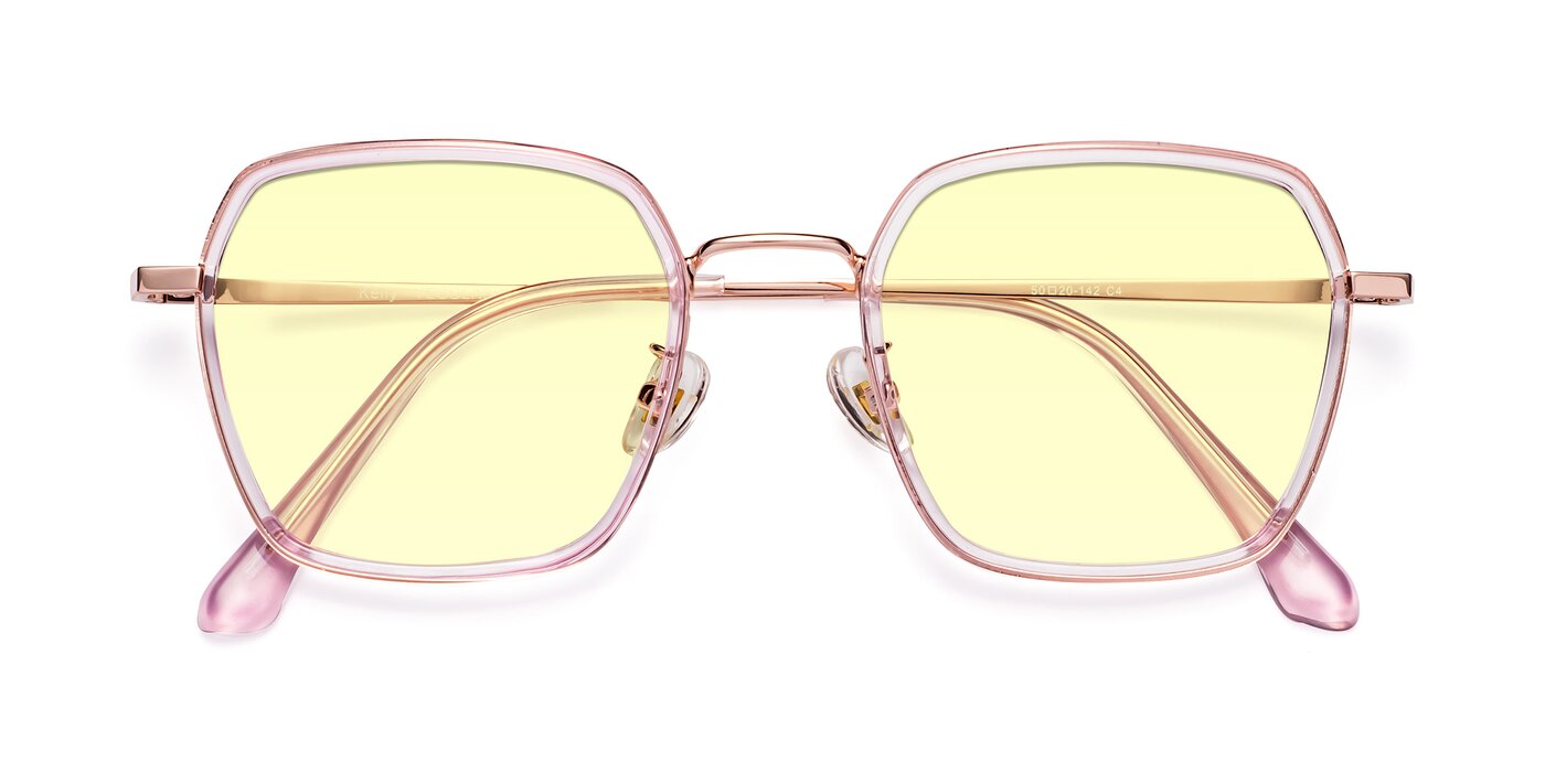 Kelly - Pink / Rose Gold Tinted Sunglasses