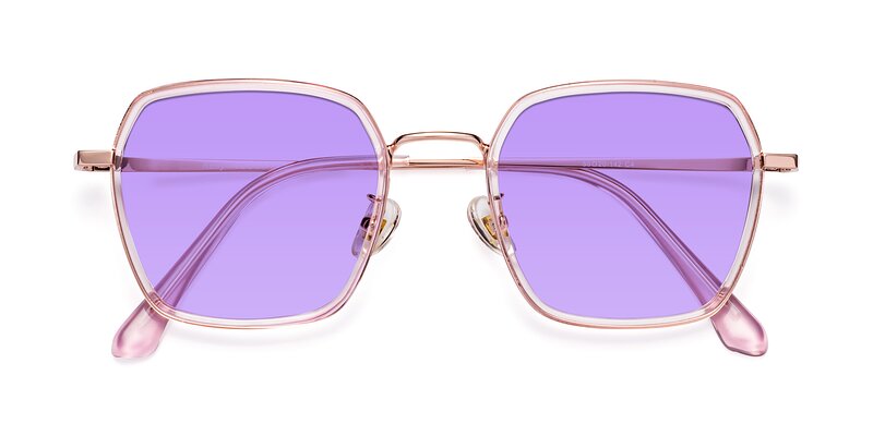 Kelly - Pink / Rose Gold Tinted Sunglasses
