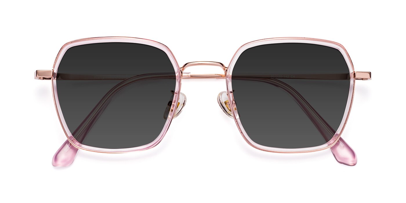 Kelly - Pink / Rose Gold Tinted Sunglasses