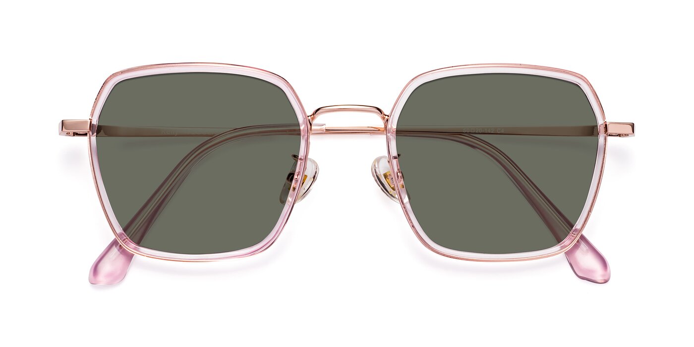 Kelly - Pink/Rose Gold Polarized Sunglasses