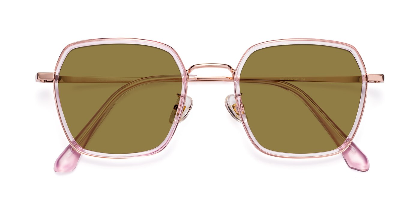 Kelly - Pink / Rose Gold Polarized Sunglasses