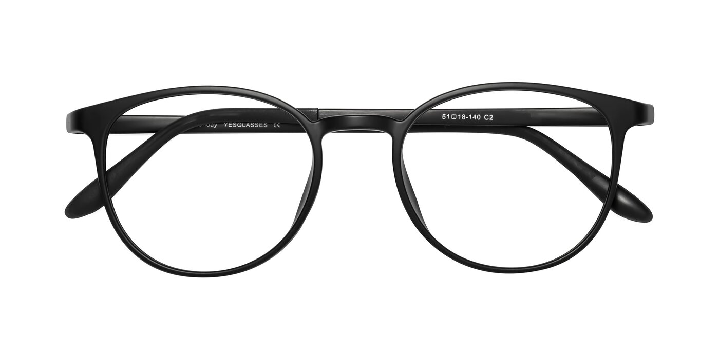 Monday - Matte Black Eyeglasses