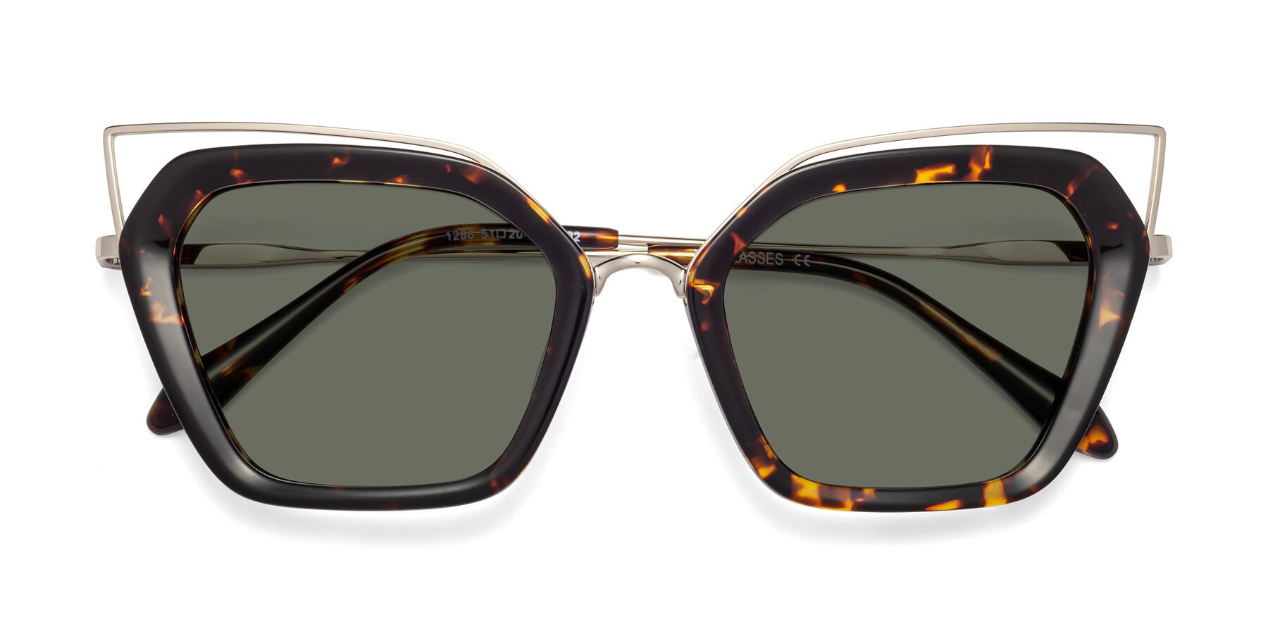Folded Front of Delmonte in Tortoise with Gray Polarized Lenses