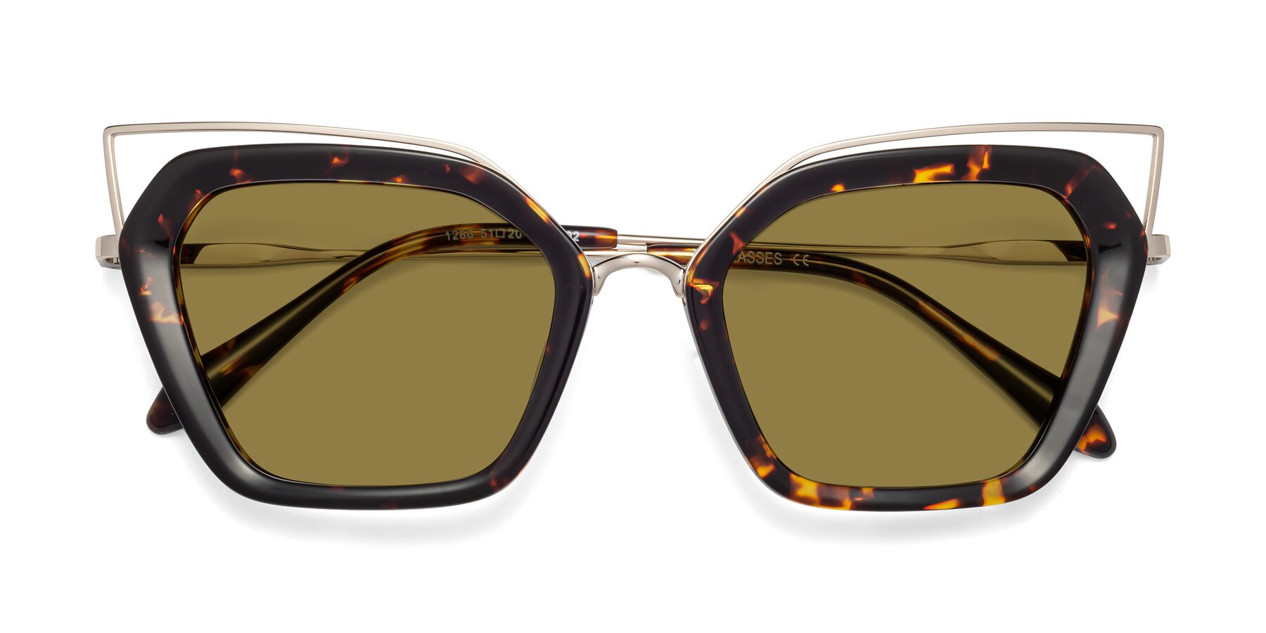 Folded Front of Delmonte in Tortoise with Brown Polarized Lenses
