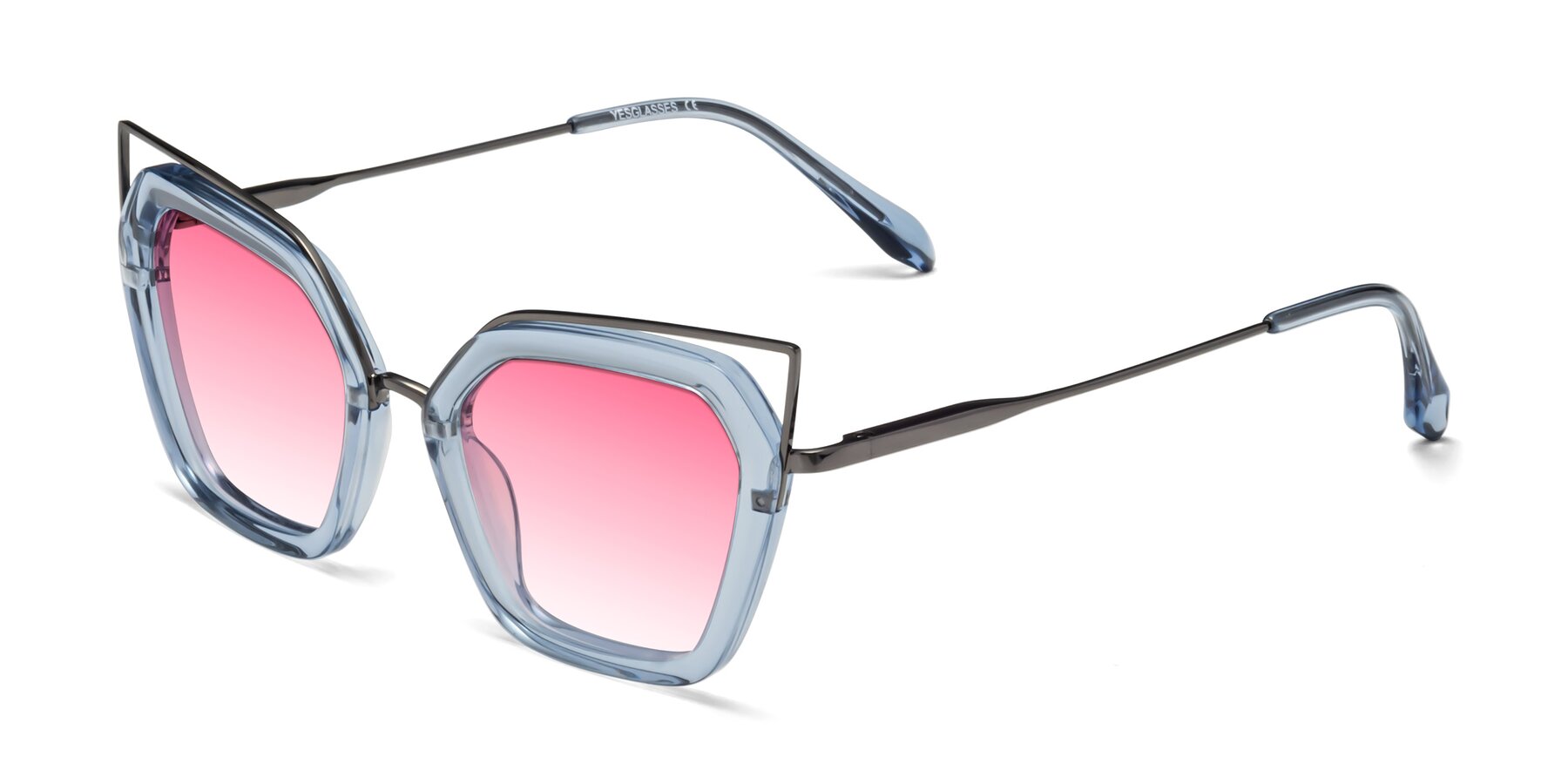 Angle of Delmonte in Light Blue with Pink Gradient Lenses