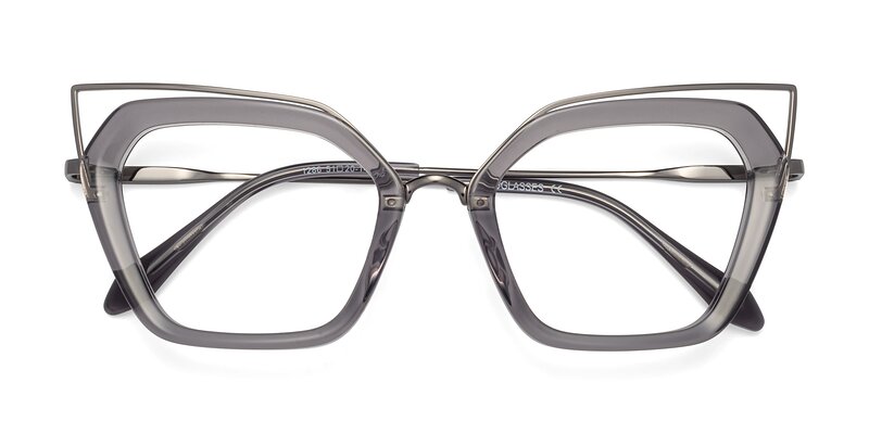 Delmonte - Transparent Gray Eyeglasses