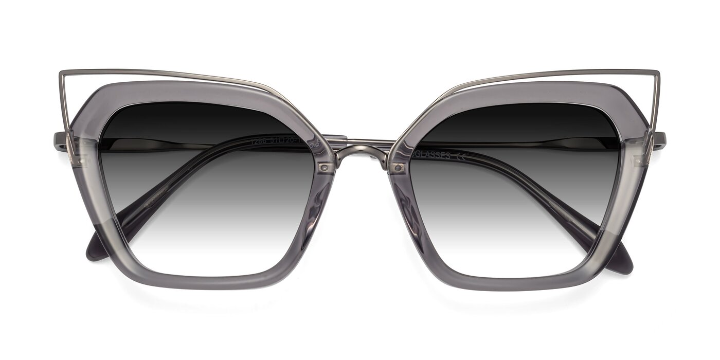 Delmonte - Transparent Gray Gradient Sunglasses