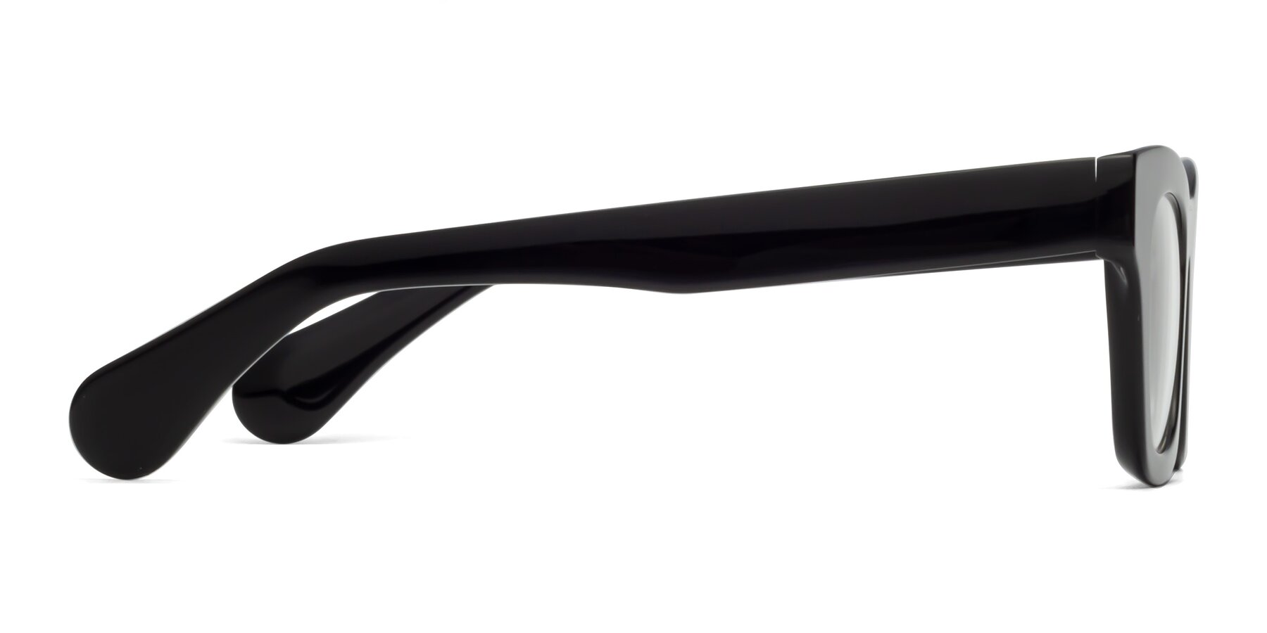 Side of Route in Black with Clear Eyeglass Lenses